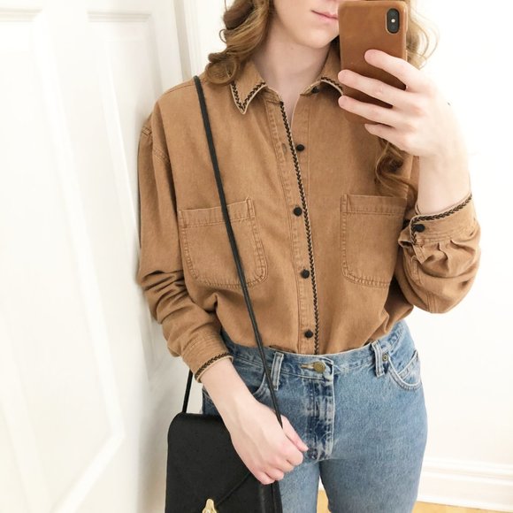 Vintage Cottagecore Western Embroidered Button Up - Picture 9 of 9